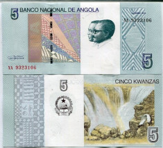 ANGOLA- 5 KWANZAS 2012(2017)- P NEW- UNC!! foto