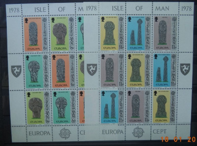 ISLE OF MAN 1978 &amp;ndash; ARHEOLOGIE EUROPA, kleinbogen MNH, K134 foto