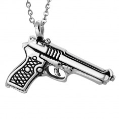 Pandantiv inox pistol foto