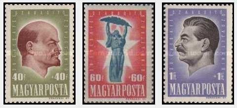 Ungaria 1947 - Revolutia din Octombrie, serie neuzata foto mare Ungaria 1947 - Revolutia din Octombrie, serie neuzata foto mare