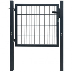 Poarta 2D pentru gard (simpla) 106 x 130 cm, gri antracit foto