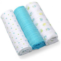 Scutece textile pentru bebelusi 3 buc - BabyOno - Albastru foto