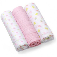 Scutece textile pentru bebelusi 3 buc - BabyOno - Roz foto