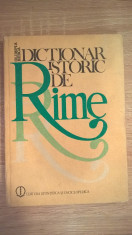 Dictionar istoric de rime (Dosoftei-Arghezi) - Olimpia Berca (1983) foto