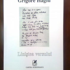 Grigore Hagiu - Linistea versului (postume), (Editura Cartea romaneasca 1997)