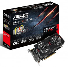 Placa video ASUS AMD R9270-DC2OC-2GD5, R9 270, PCI-E, 2048MB GDDR5, 256 bit, GPU Boost Clock : 975 MHz, 5600 MHz, 2*DVI, HDMI, DP, OC, DirectCU bulk foto