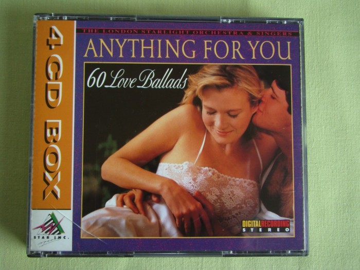 ANYTHING FOR YOU - 60 Love Ballads - 4 C D Originale ca NOI