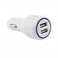 Adaptor incarcator masina dual USB QUICK CHARGE QC 3.0 + 2.1A foto