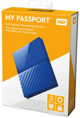 HDD extern WD, 2TB, My Passport, 2,5&amp;amp;quot; USB 3.0, albastru foto
