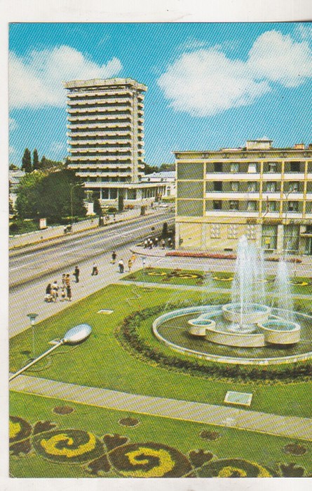bnk cp Bacau - Vedere din centru - circulata - marca fixa
