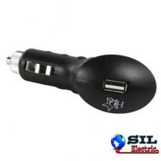 Alimentator bricheta auto USB 12V, 1A, HQ foto