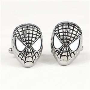 Butoni camasa SUPER EROU SPIDER MAN silver model deosebit + cutie cadou