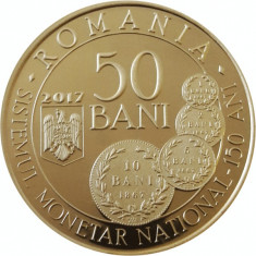 Romania - 50 Bani 2017 - 150 ani Adoptarea Noului Sistem Monetar - PROOF foto