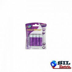 Baterie lithium R6 (AA) 4buc/blister HQ foto