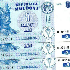 SV * Moldova LOT 5 si 10 LEI 2013 UNC