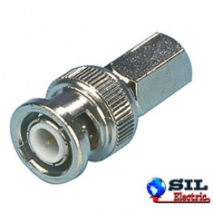 Conector tata BNC RG6, 304, URM68TC foto