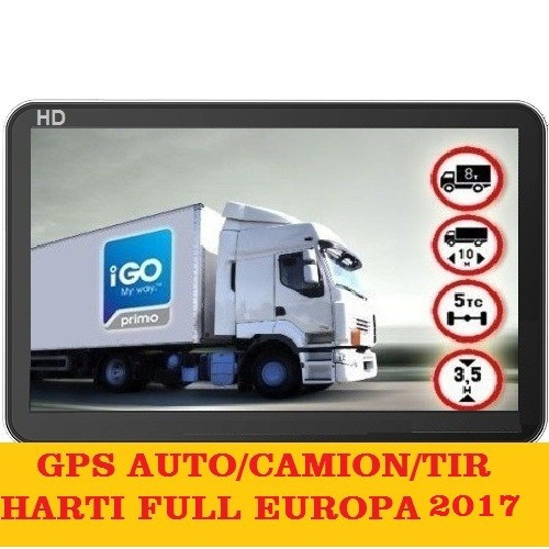 GPS Navigatii GPS ecran 5"Igo Primo Truck,GPS harti GPS TIR Full Europa 2017