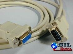 Cablu prelungitor monitor VGA 15p tata - VGA 15p mama 3m Well foto