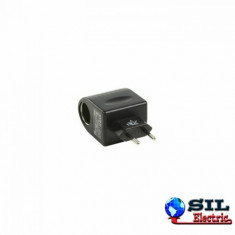 Adaptor 220V-12V bricheta auto, HQ foto