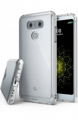 Husa Protectie Spate Ringke Fusion Clear plus folie protectie display pentru LG G6 foto