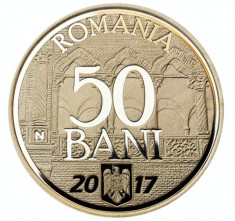 50 bani 2017 PROOF 10 ani de la aderarea la UE, in caseta plastic transparent foto