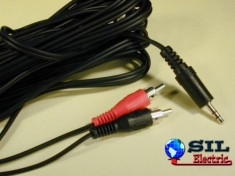 Cablu audio Jack Stereo 3.5mm tata - 2x RCA tata 5m foto