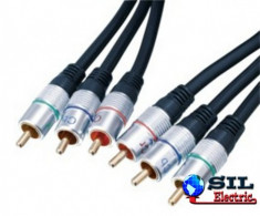 Cablu profesional 3 RCA Video Tata 3 RCA Video Tata 2.5M,Component,HQ foto