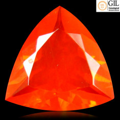 * Piatra naturala Opal de foc - 1.79 ct - certificat orange foto