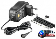 Alimentator in comutatie universal 3V-12V 1000mA 9mufe, Goobay foto