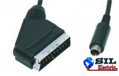 Cablu audio/video SCART 21 pini tata S-VHS 4 pini tata, 1.5m, Well foto