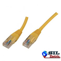 Cablu UTP CAT5E mufat 5m,patch cord,GALBEN foto