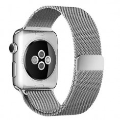 Curea pentru Apple Watch Silver Milanese Loop iUni 42mm Otel Inoxidabil foto