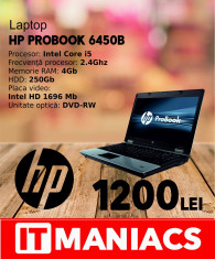 Laptop Refurbished Hp ProBook 6450b Ofer Garantie 12 luni foto