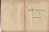 Opere filosofice Vasile Conta aprox 1930 Bucuresti Cartea Romaneasca Fr1