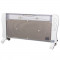 Convector ceramic El Fuego 2000W, 2 trepte de putere, termostat reglabil, Alb