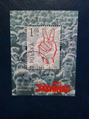 Polonia 2000- A 20-a aniversare a Miscarii de Solidaritate-stampilata foto