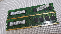 Kit 2GB DDR2 Desktop,1GBx2 Samsung,800Mhz,PC2-6400,CL6,Singe Sided foto