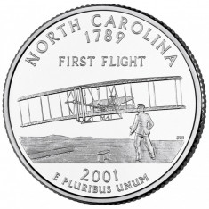 !!! SUA - QUARTER NORTH CAROLINA 2001 , P - KM 319 - VF / SERIA STATELE SUA foto