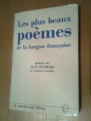 Les plus beaux poemes de la langue francaise. Choisis par Jean Orizet (1991) foto