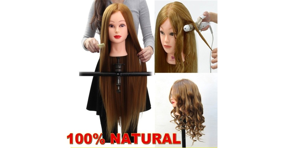 Cap Practica Coafor Manechin Frizerie Par Natural 100 Saten