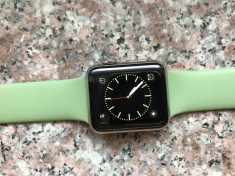 Apple watch 2 38 mm mint green cu 6 curele originale impecabil foto