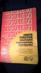 Bucuresti - Harta turistica - municipiul, zona centrala, imprejurimi (1983) foto