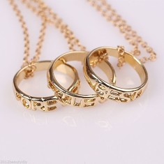 Lantidor, Colier, Pandativ Medalion BFF Best Friends Friend Forever 3 buc auriu foto