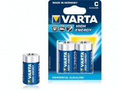 Varta Baterie alcalina Baby (C,R14) 1,5V High Energy 2 buc foto