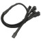 Cablu adaptor pentru ventilatoare Nanoxia 1x 3 pini la 4x 3 pini, 60 cm, negru