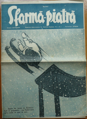 Revista Sfarma Piatra , nr. 58 , 1937 , Director Al. Gregorian , ziar legionar foto