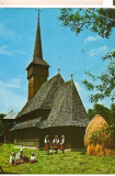 CPI (B8738) CARTE POSTALA - jud. MARAMURES. BISERICA DE LEMN DIN ROZAVLEA, Circulata, Fotografie