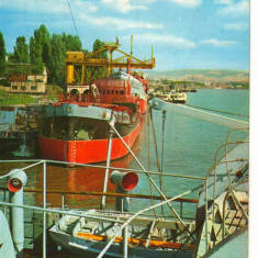 CPI (B8745) CARTE POSTALA - DUNAREA LA TURNU SEVERIN, VAPORAS, BARCA