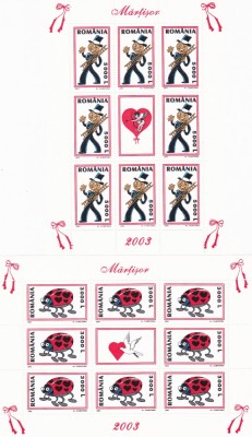 MARTISOR MINISHEET 2003 ,MNH ROMANIA . foto
