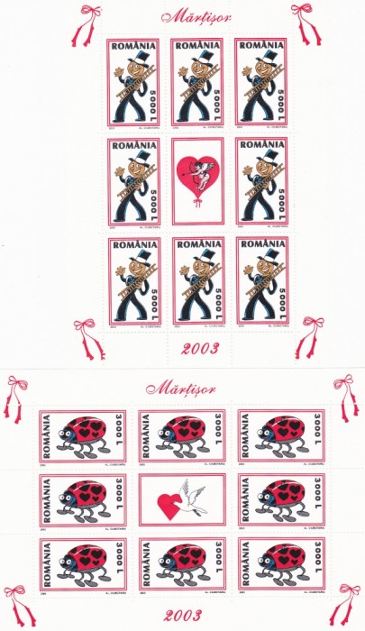 MARTISOR MINISHEET 2003 ,MNH ROMANIA .